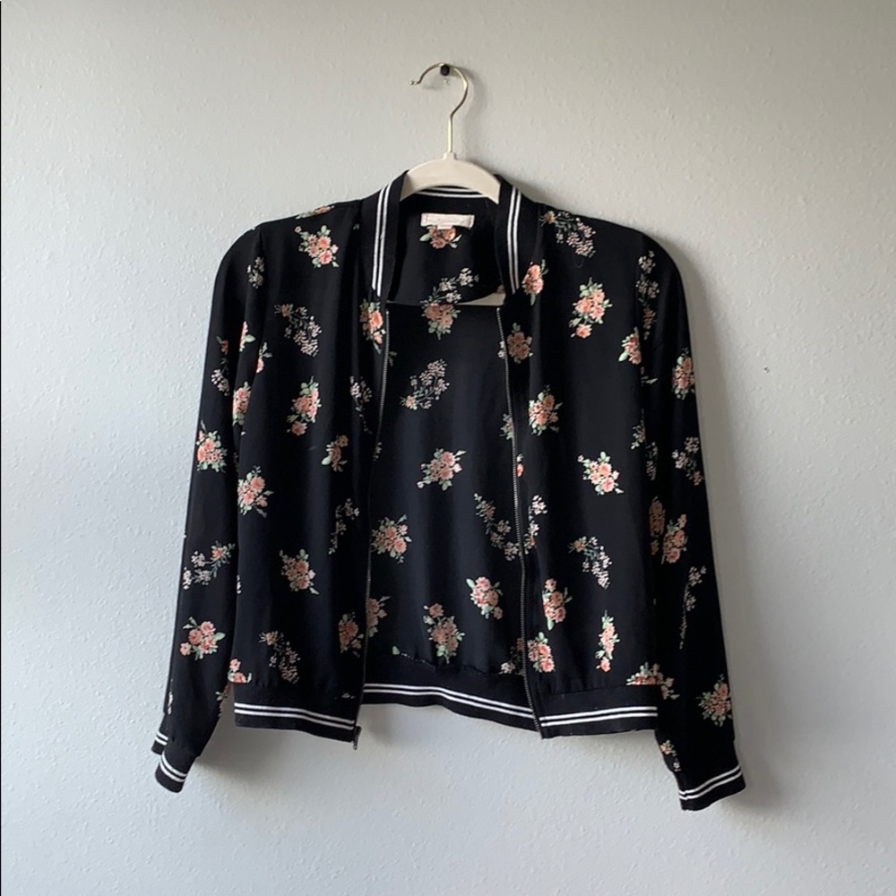 A shear bomber jacket.